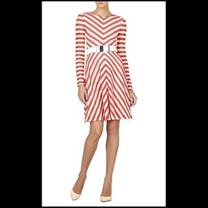 BCBGMAXAZRIA Kristina A-Line Stripe Dress